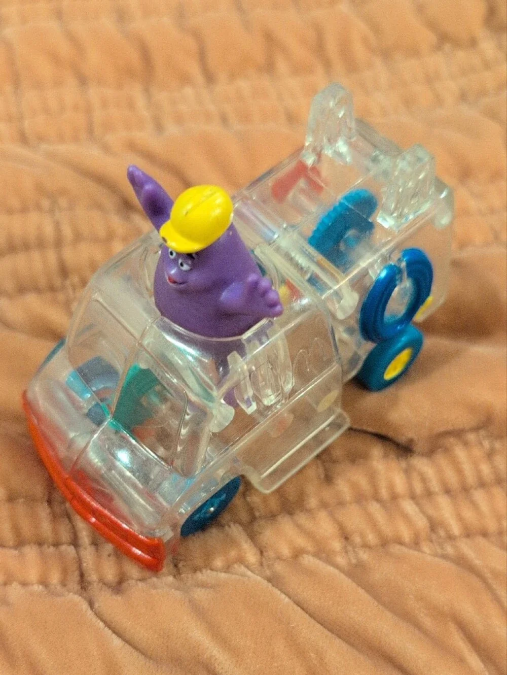 Vintage 1996 McDonalds Happy Meal Toys X-Ray Riders Clear Gears Lot of 4